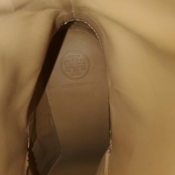 Tory Burch Kira 70mm Calf Leather Bootie Tan size 8.5 - Picture 13 of 16